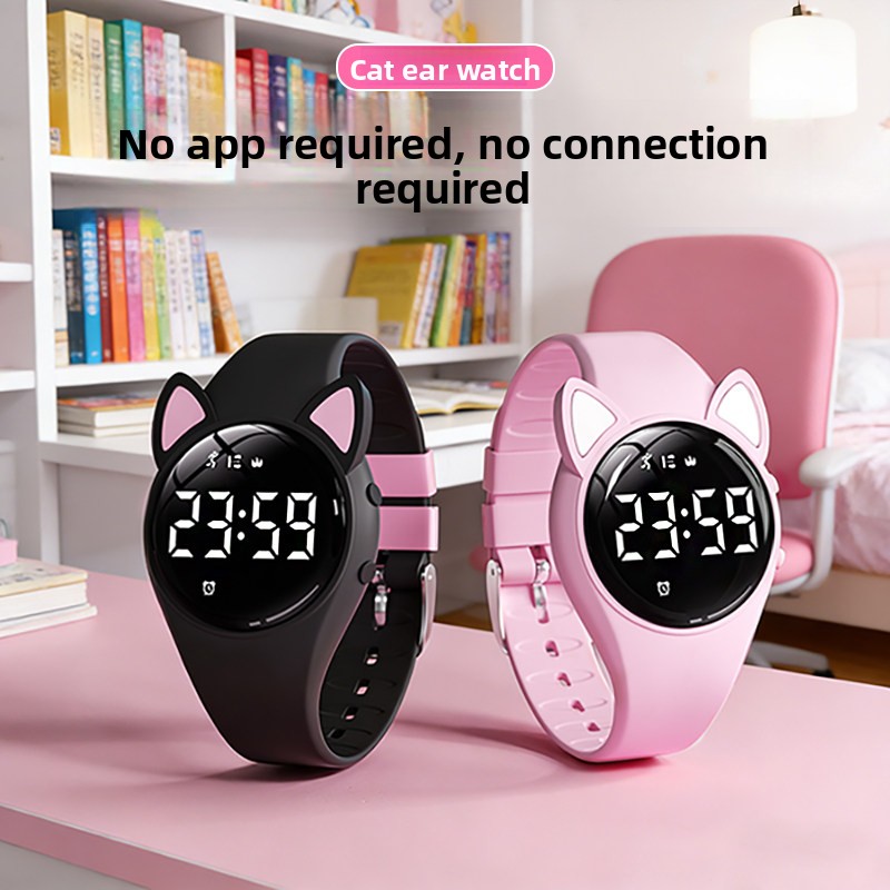 Outdoor Sport Watch - 2026 Neue Katzenohren-Damenuhr, wasserdicht bis 30