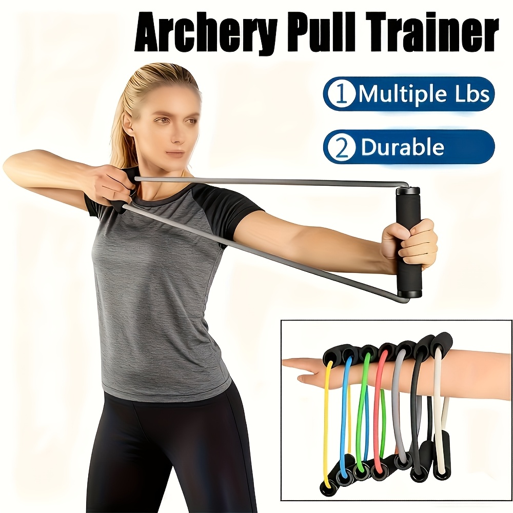 Outdoor Sport Jas - Bogen- und Pfeil-Zugtrainingsgerät, Tragbares Widerstandsband, Fitness-Ausrüstung