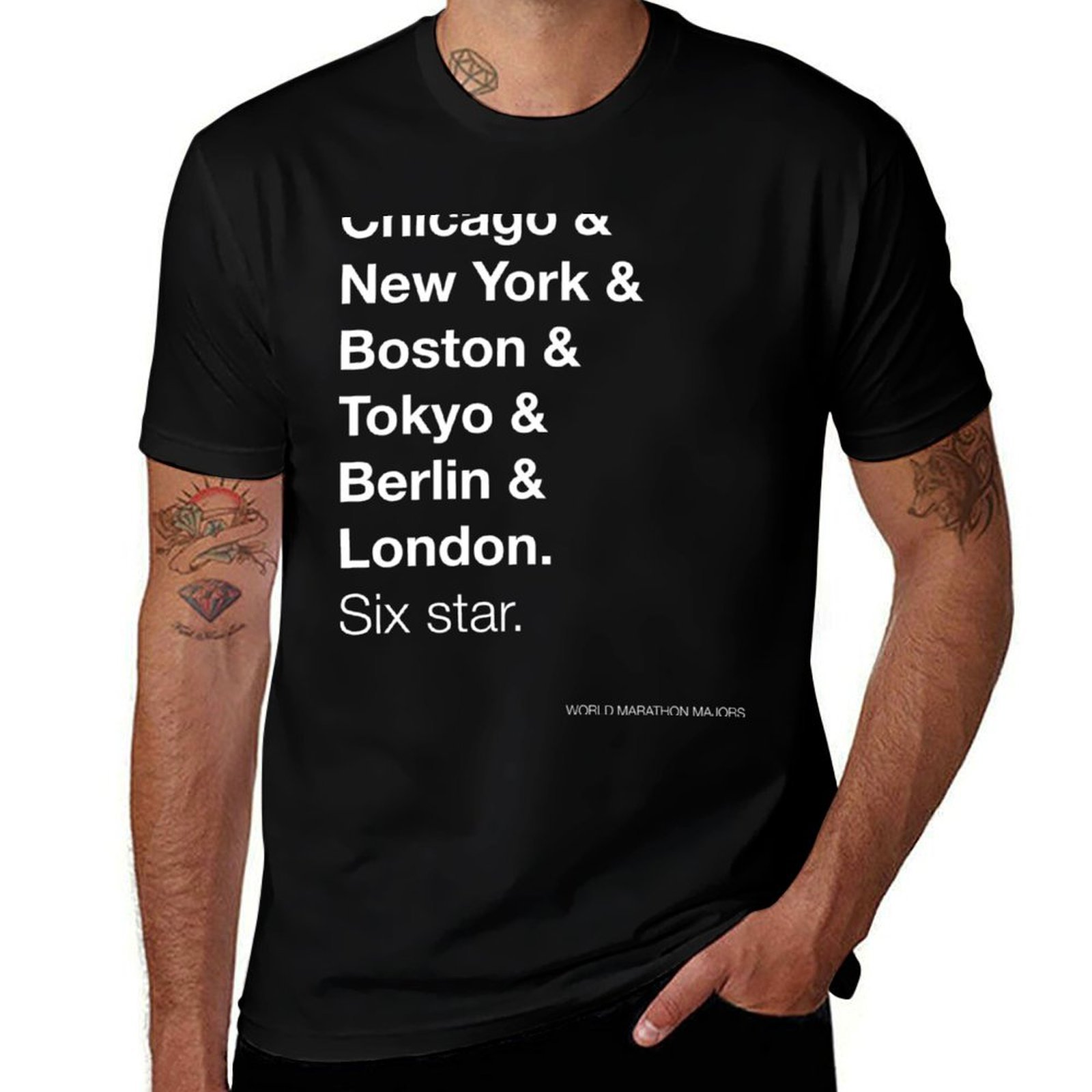 Outdoor Sports List - World Marathon Majors Minimalistisches T-Shirt für