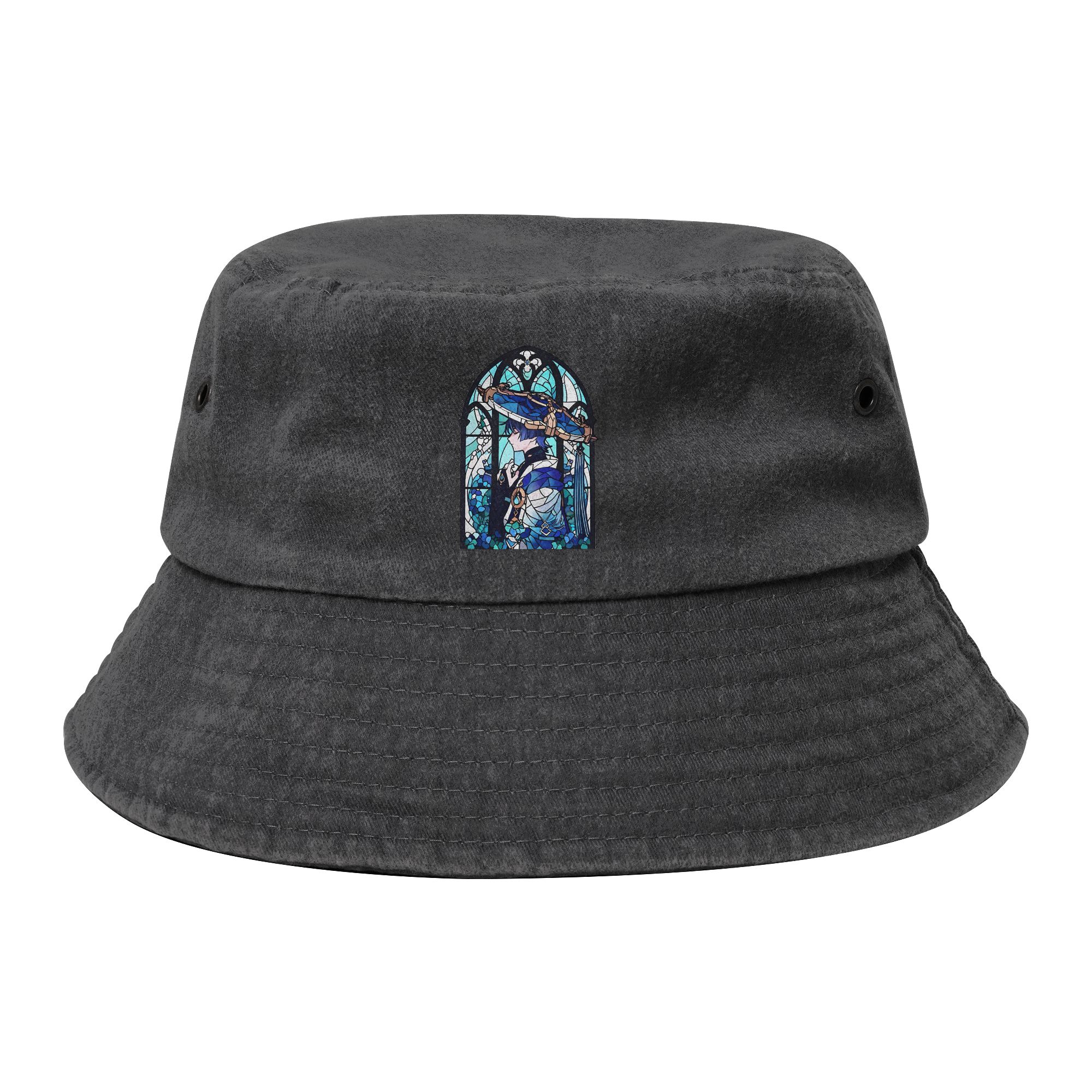 Outdoor Sport Ideas - Unisex Distressed Denim Bucket Hat Stained