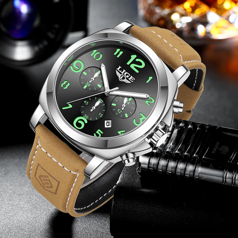 Outdoor Sport Watch - LIGE Retro Outdoor Quarz Herrenuhr Mode
